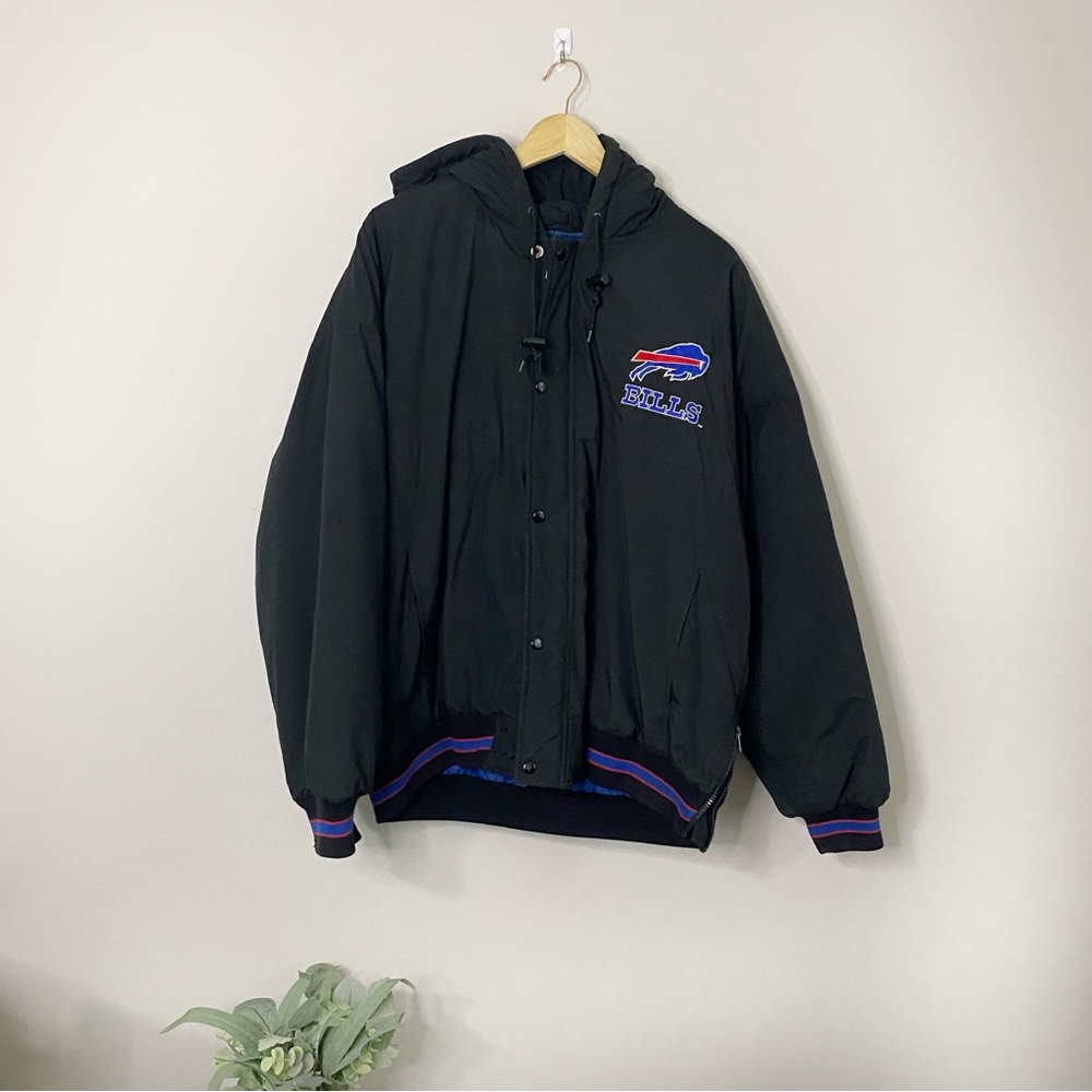 [Starter] Vintage 90s Black Puffer Full Zip Buffalo Bills Jacket